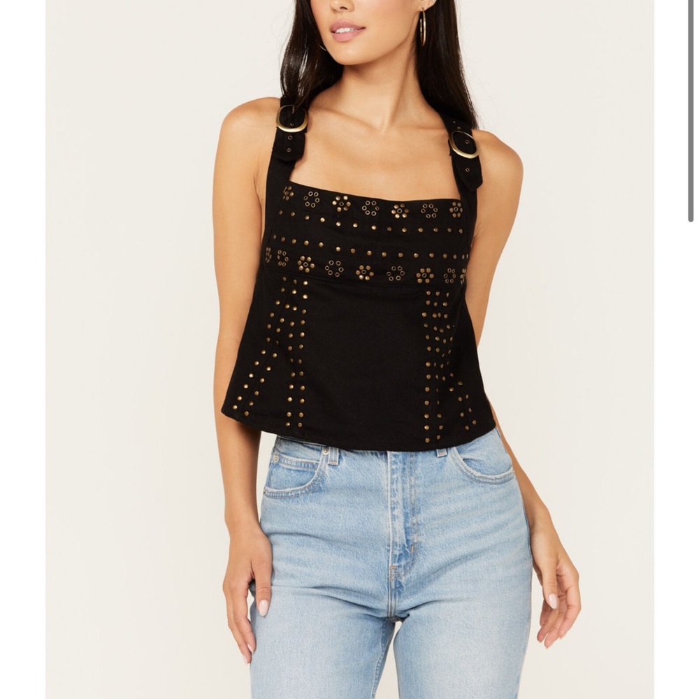 Free People Rikki Studded Top